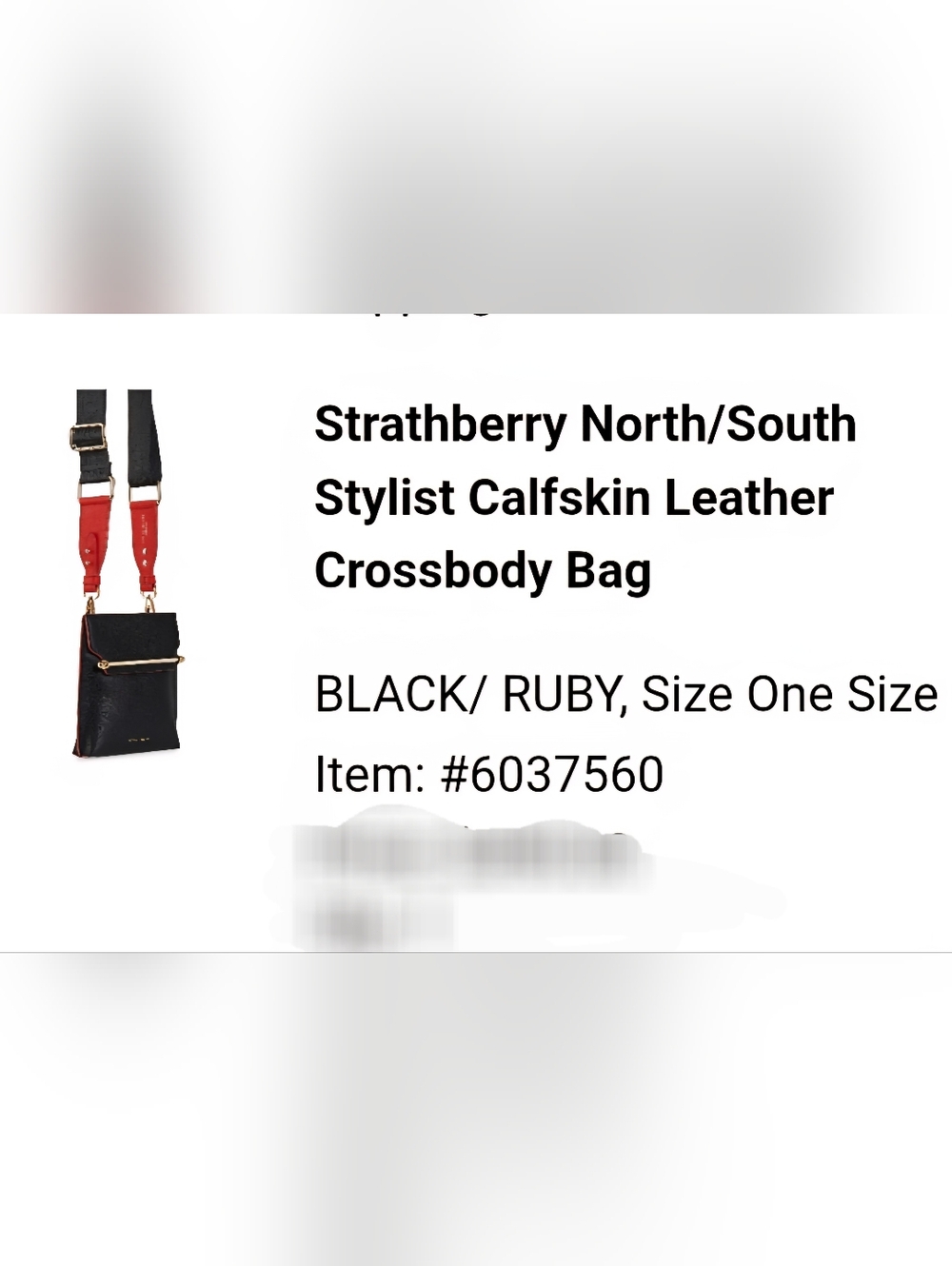 Strathberry North/South Stylist Calfskin Leather Crossbody Bag - Picture 16 of 16